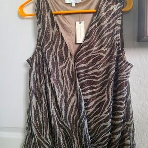 Anthropologie XL NWT Sparkly sleeveless wrap top